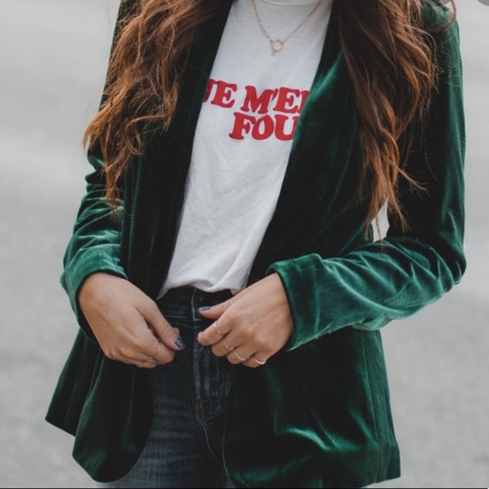 Old Navy Green Velvet Blazer